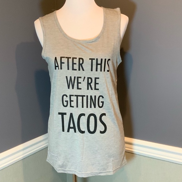 Back in stock! Grey scoop neck taco tank tee 🌮 - Picture 3 of 4